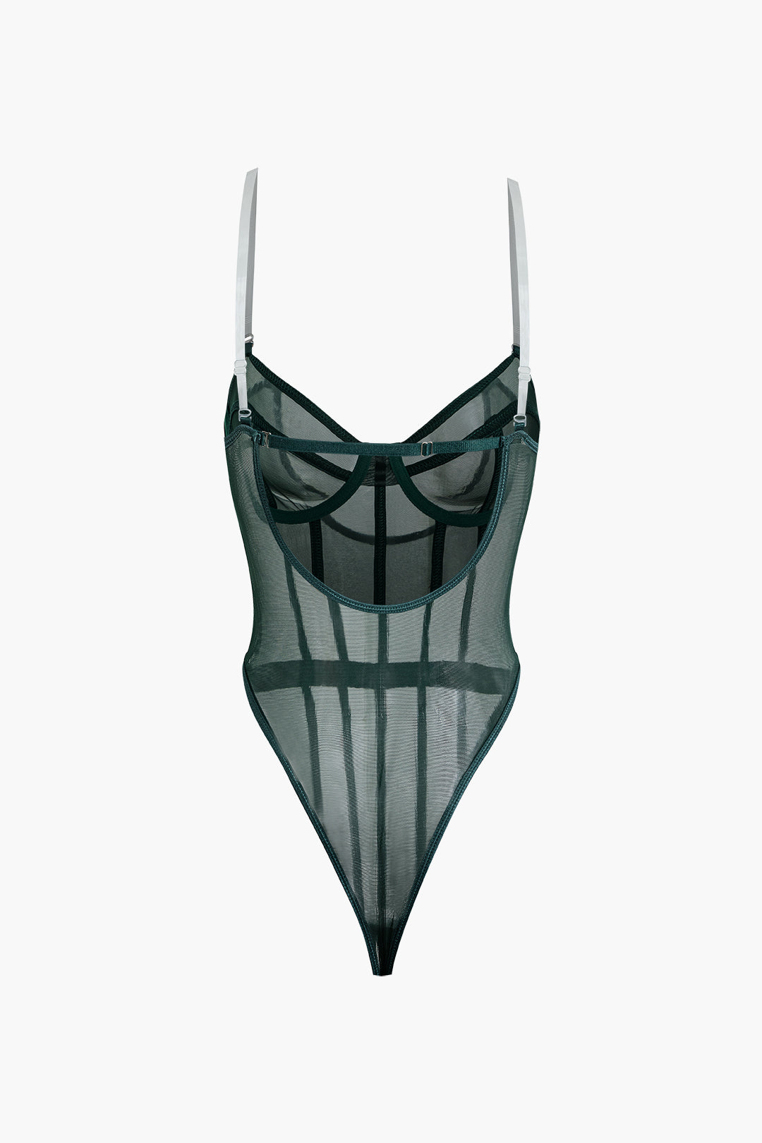 Y2K Mesh Bustier Lingerie Bodysuit - Cute Coquette Aesthetic for Stylish Nights