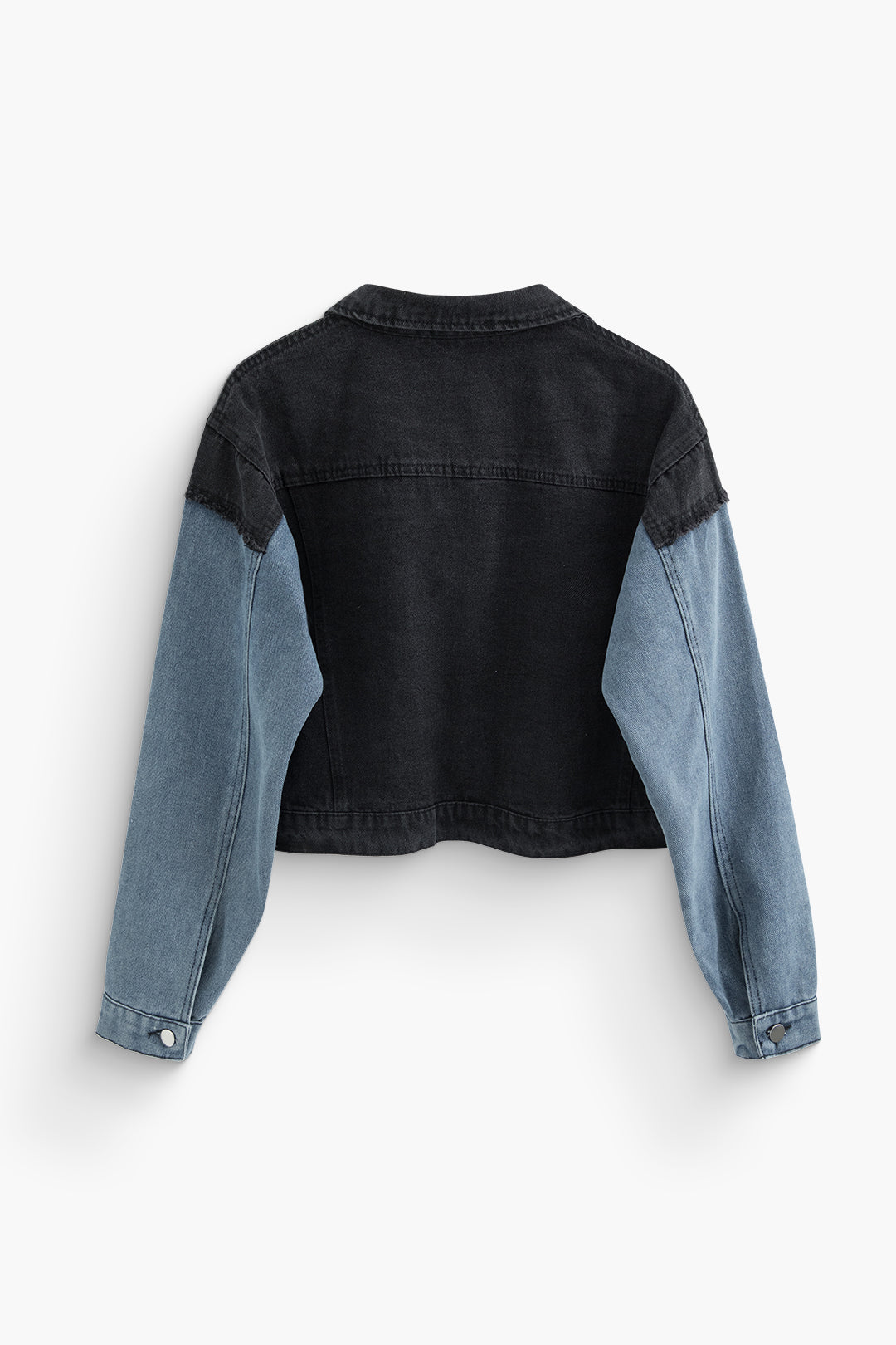 Y2K Patchwork Denim Frayed Crop Jacket - Trendy Grunge Aesthetic Outerwear