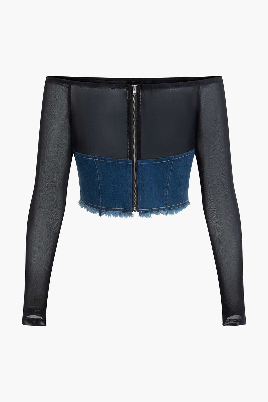 Y2K Patchwork Off Shoulder Crop Top & Frayed Trim Midi Skirt Set for Aesthetic Outfits Y2K Patchwork Off Shoulder Crop Top & Frayed Trim Midi Skirt Set for Aesthetic Outfits