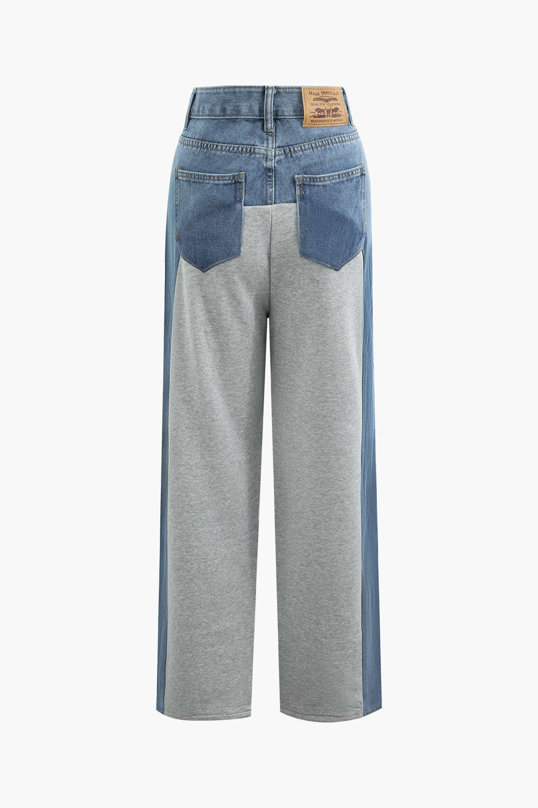 Y2K Patchwork Ripped High Waist Straight Leg Jeans for Trendy Aesthetic Outfits Y2K Patchwork Ripped High Waist Straight Leg Jeans for Trendy Aesthetic Outfits