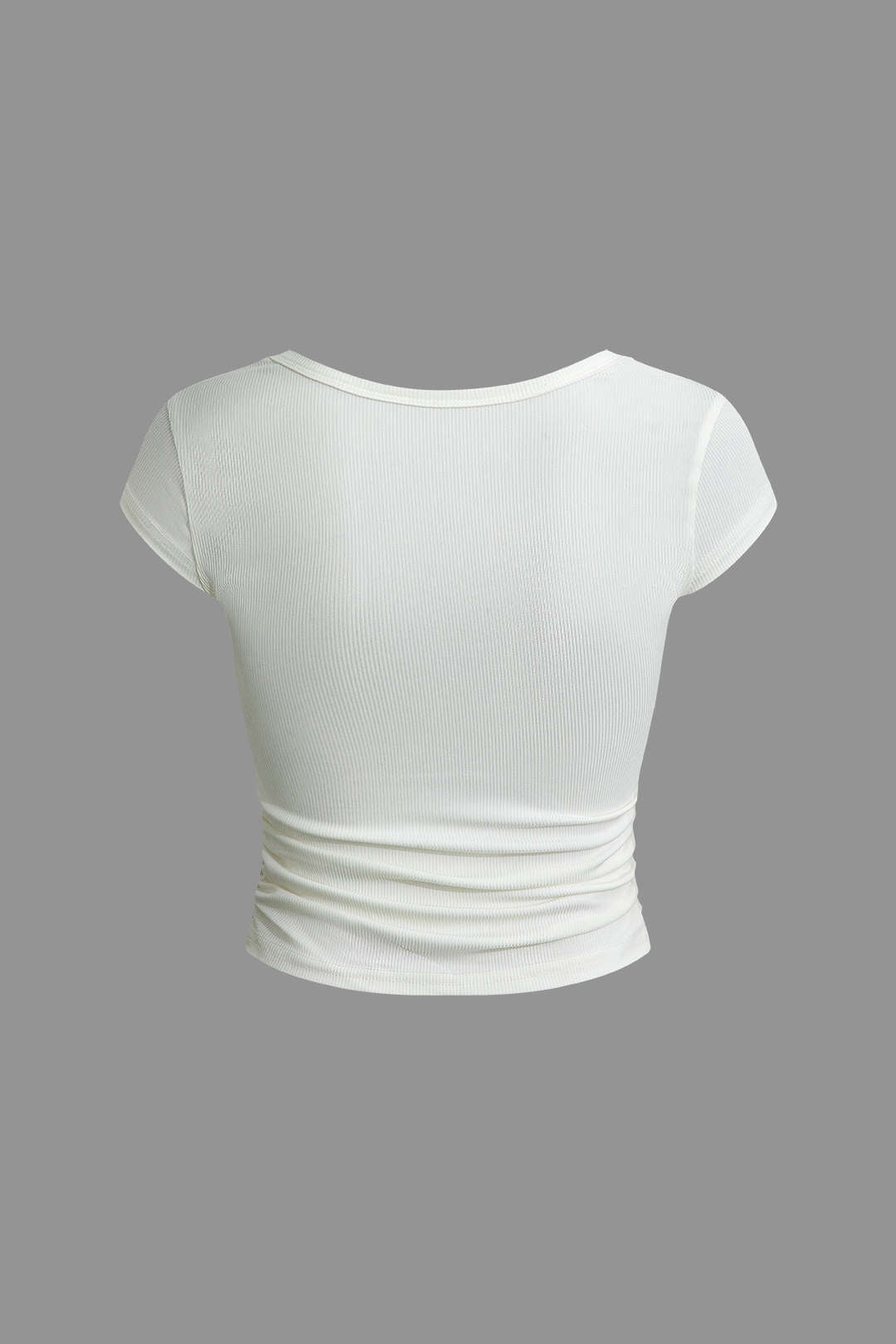 Y2K Ruched Crop Top - Cute Aesthetic Tee for Coquette and Grunge Styles Y2K Ruched Crop Top - Cute Aesthetic Tee for Coquette and Grunge Styles