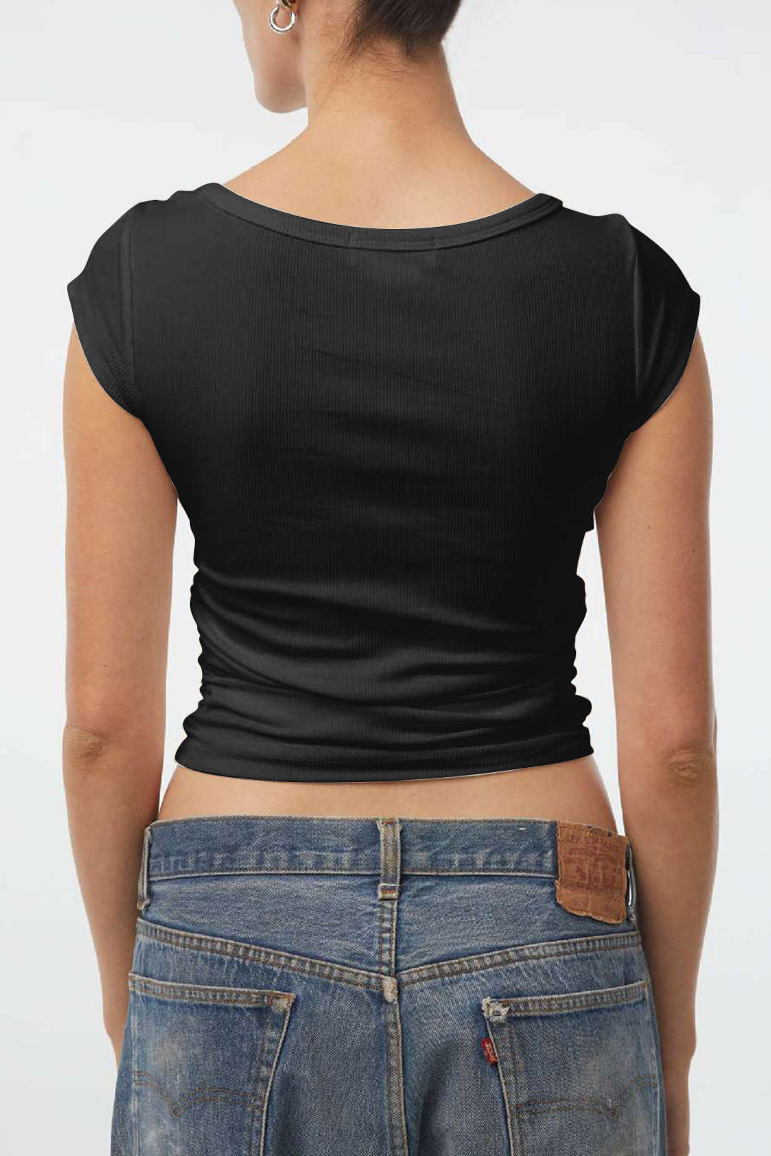 Y2K Ruched Crop Top - Cute Aesthetic Tee for Coquette and Grunge Styles Y2K Ruched Crop Top - Cute Aesthetic Tee for Coquette and Grunge Styles
