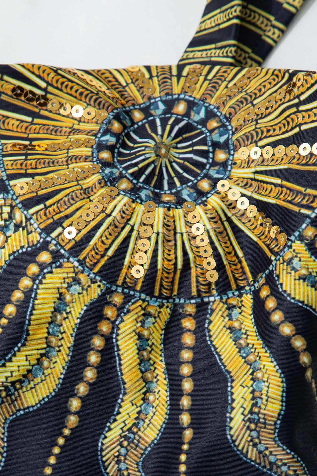 Y2K Sequin Abstract Print Swimsuit - Trendy Aesthetic Swimwear for Summer Vibes Y2K Sequin Abstract Print Swimsuit - Trendy Aesthetic Swimwear for Summer Vibes