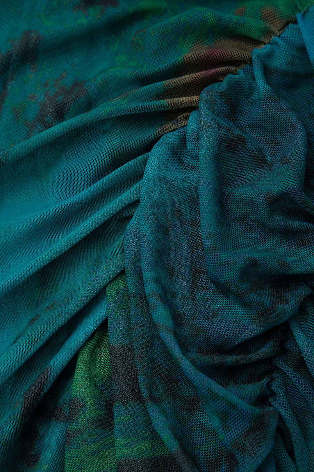 Y2K Tie Dye Asymmetrical One Shoulder Ruched Mesh Top for Trendy Aesthetic Outfits Y2K Tie Dye Asymmetrical One Shoulder Ruched Mesh Top for Trendy Aesthetic Outfits