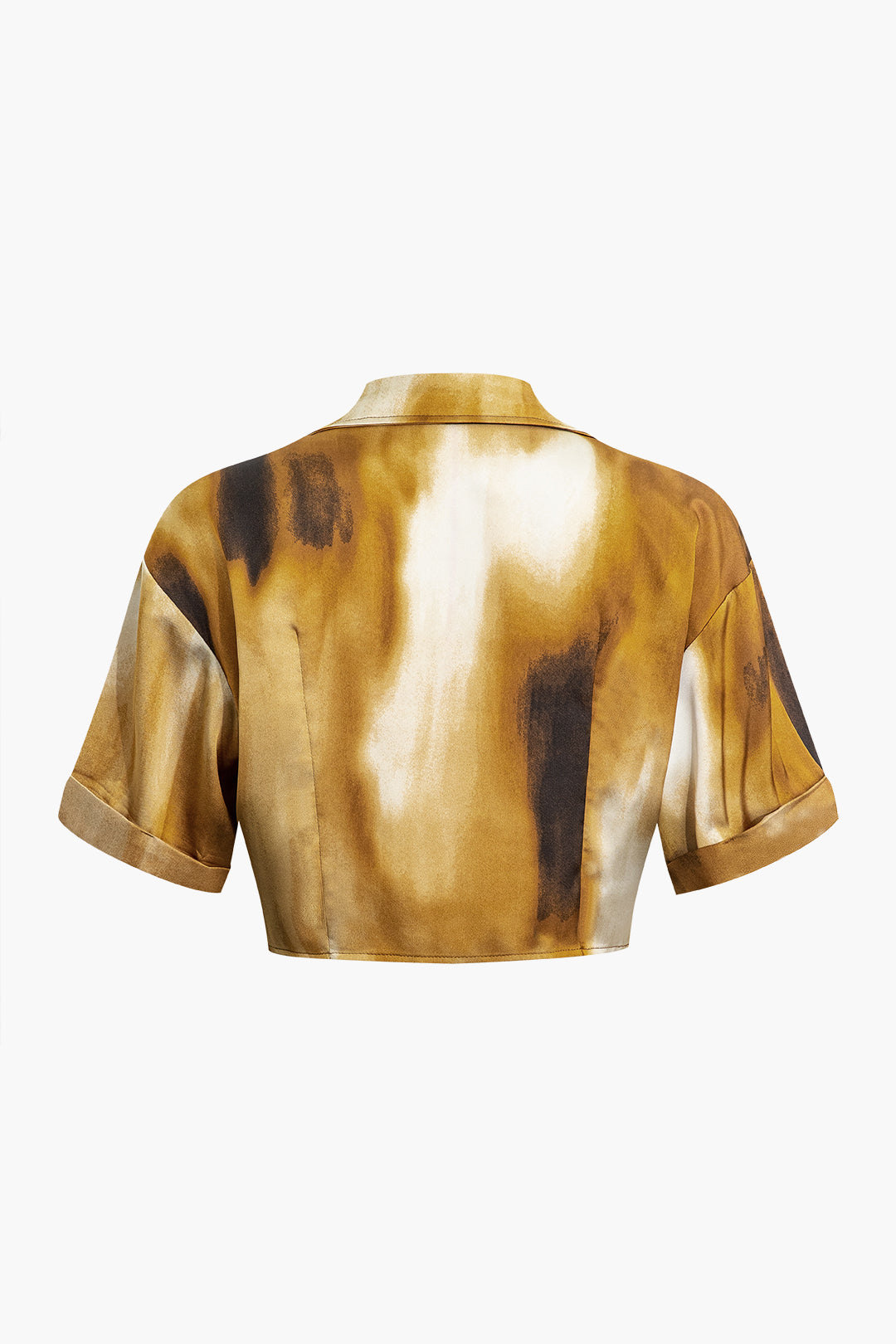 Y2K Tie Dye Flap Pocket V-Neck Crop Top - Trendy Coquette Aesthetic Shirt Y2K Tie Dye Flap Pocket V-Neck Crop Top - Trendy Coquette Aesthetic Shirt