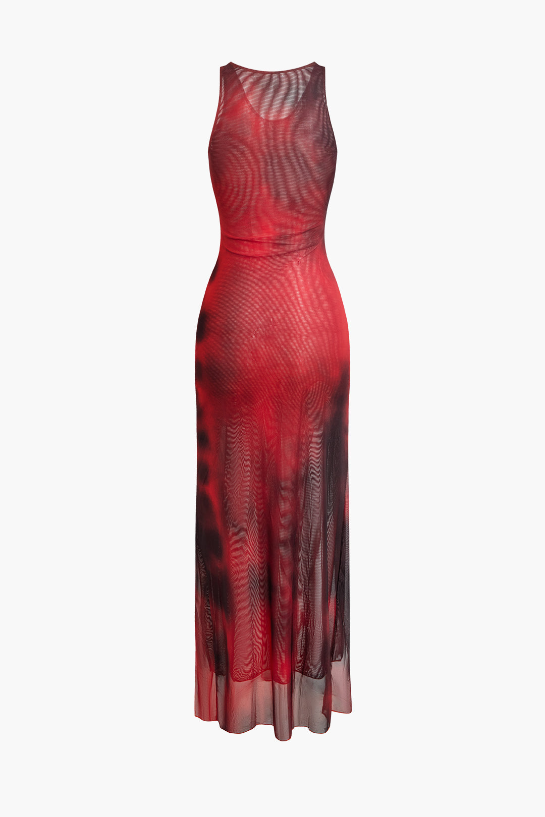 Y2K Tie Dye Mesh Asymmetrical Hem V-Neck Sleeveless Midi Dress for Trendy Aesthetic Looks Y2K Tie Dye Mesh Asymmetrical Hem V-Neck Sleeveless Midi Dress for Trendy Aesthetic Looks