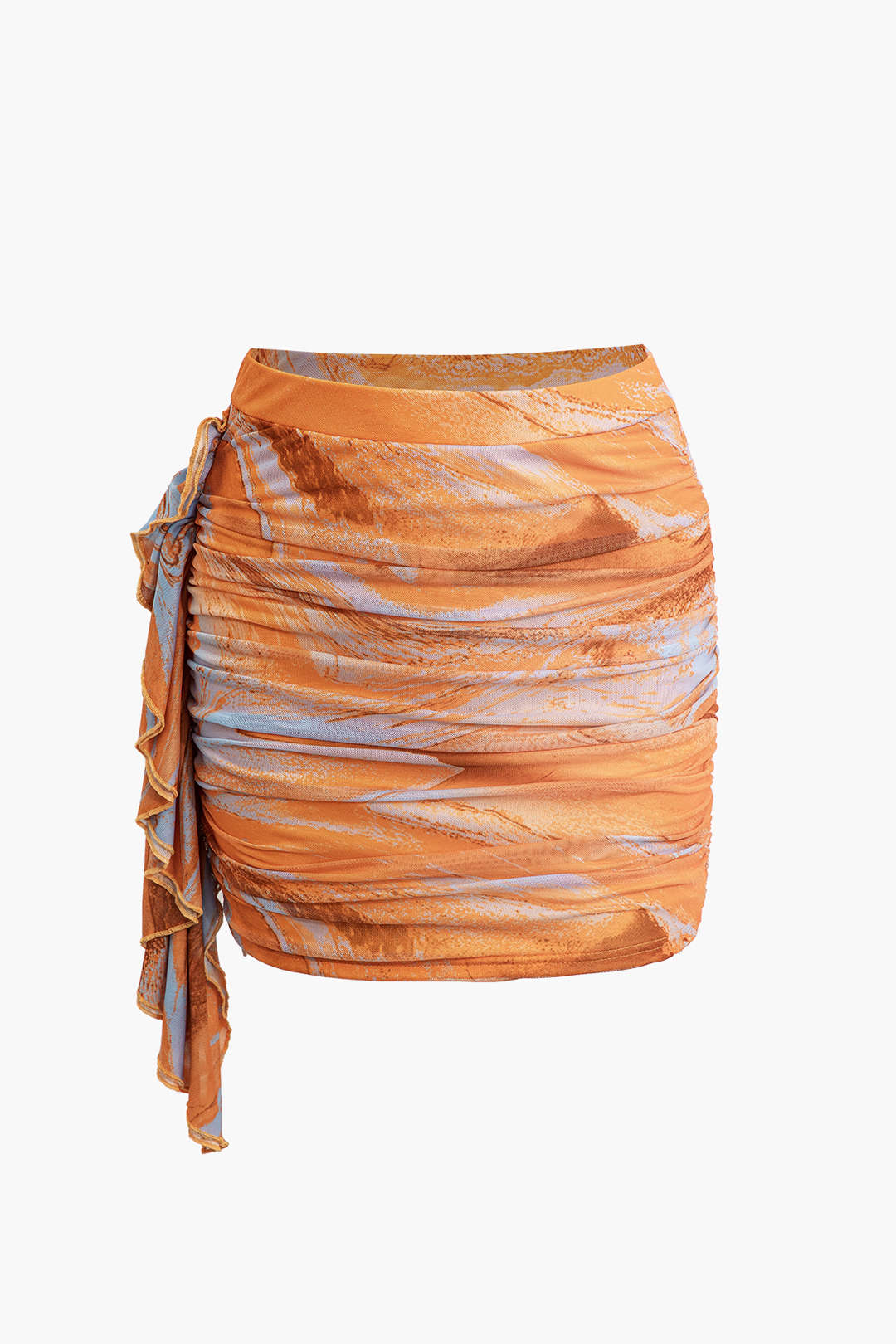 Y2K Tie Dye Mesh V-Neck Ruched Cami Top & Mini Skirt Set for Aesthetic Outfits Y2K Tie Dye Mesh V-Neck Ruched Cami Top & Mini Skirt Set for Aesthetic Outfits