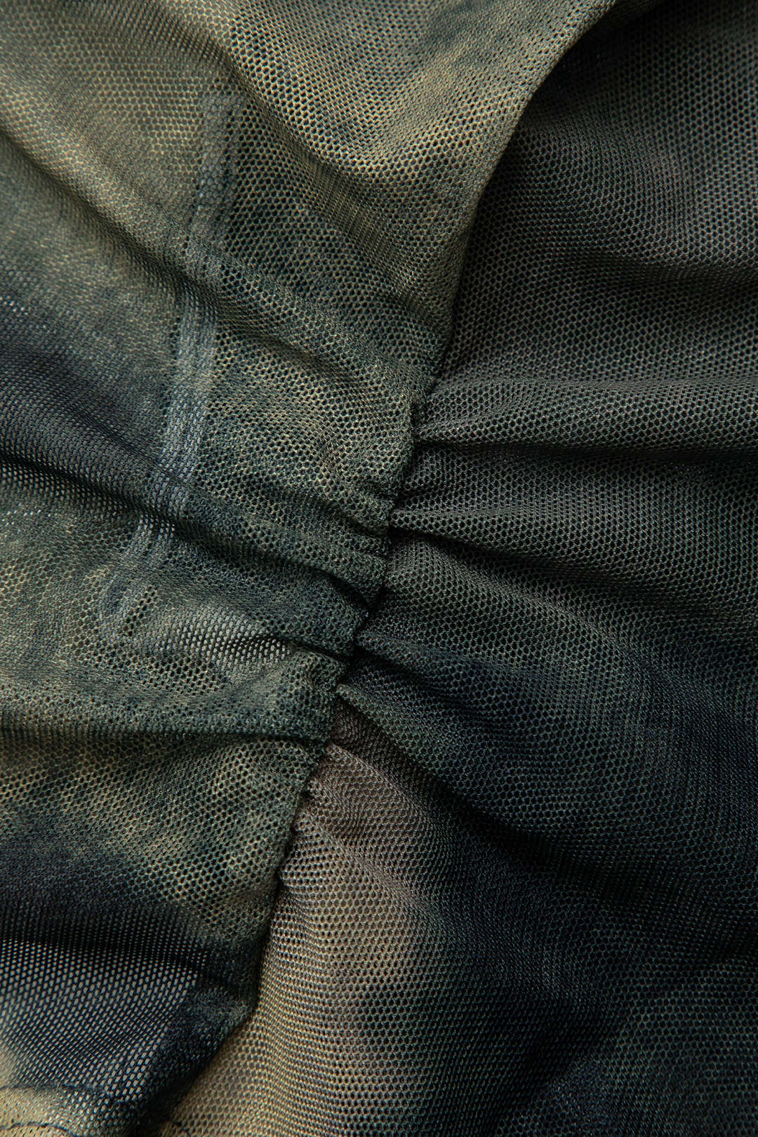 Y2K Tie Dye Ruched Mesh Crop Top - Trendy Coquette Aesthetic for Stylish Outfits Y2K Tie Dye Ruched Mesh Crop Top - Trendy Coquette Aesthetic for Stylish Outfits