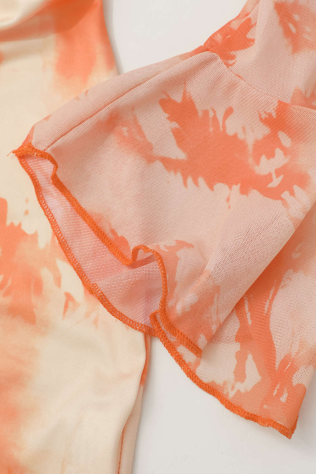 Y2K Tie Dye V-Neck Tie Front Bell Sleeve Mini Dress for Trendy Aesthetic Outfits Y2K Tie Dye V-Neck Tie Front Bell Sleeve Mini Dress for Trendy Aesthetic Outfits