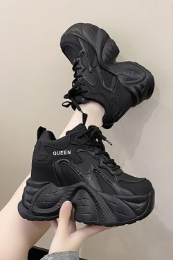 10cm Height-Increasing Dad Shoes for Women - Spring 2025 Thick-Soled Casual Sneakers for Short Stature, Trendy Little White Shoes