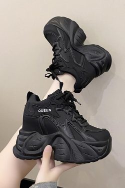 10cm Height-Increasing Dad Shoes for Women - Spring 2025 Thick-Soled Casual Sneakers for Short Stature, Trendy Little White Shoes