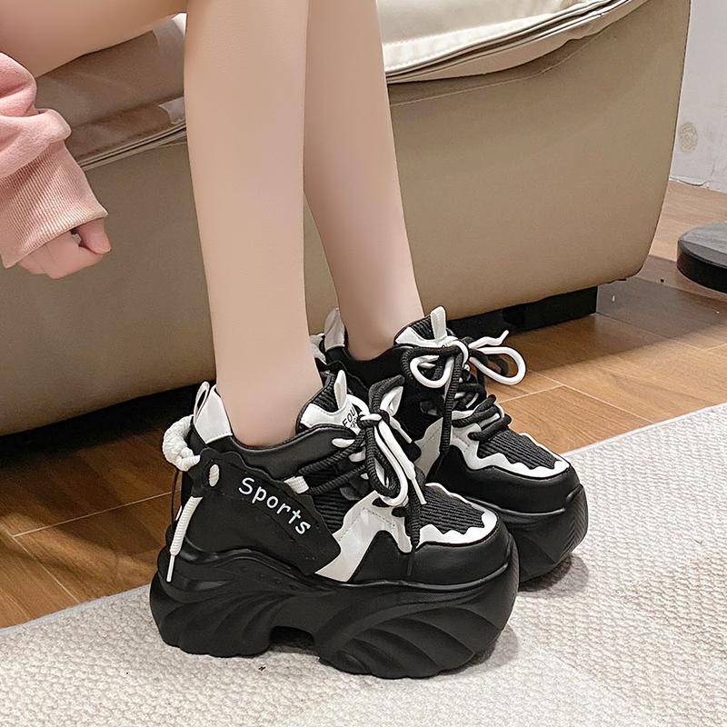 10cm Thick-Soled Height-Increasing Dad Shoes for Women - Spring 2025 Trendy European Sports Casual Footwear for Petites 10cm Thick-Soled Height-Increasing Dad Shoes for Women - Spring 2025 Trendy European Sports Casual Footwear for Petites