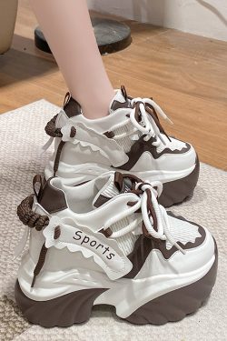 10cm Thick-Soled Height-Increasing Dad Shoes for Women - Spring 2025 Trendy European Sports Casual Footwear for Petites