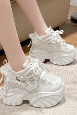 10cm Thick-Soled Height-Increasing Dad Shoes for Women - Spring 2025 Trendy European Sports Casual Footwear for Petites