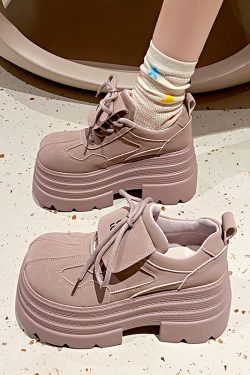 10cm Thick-Soled Platform Loafers for Women - 2025 Spring Retro British College Style Versatile Low-Height Flats