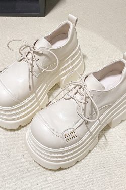 10cm Thick-Soled Women's Leather Loafers - Petite British Style Platform Shoes for Spring 2025, Trendy and Stylish