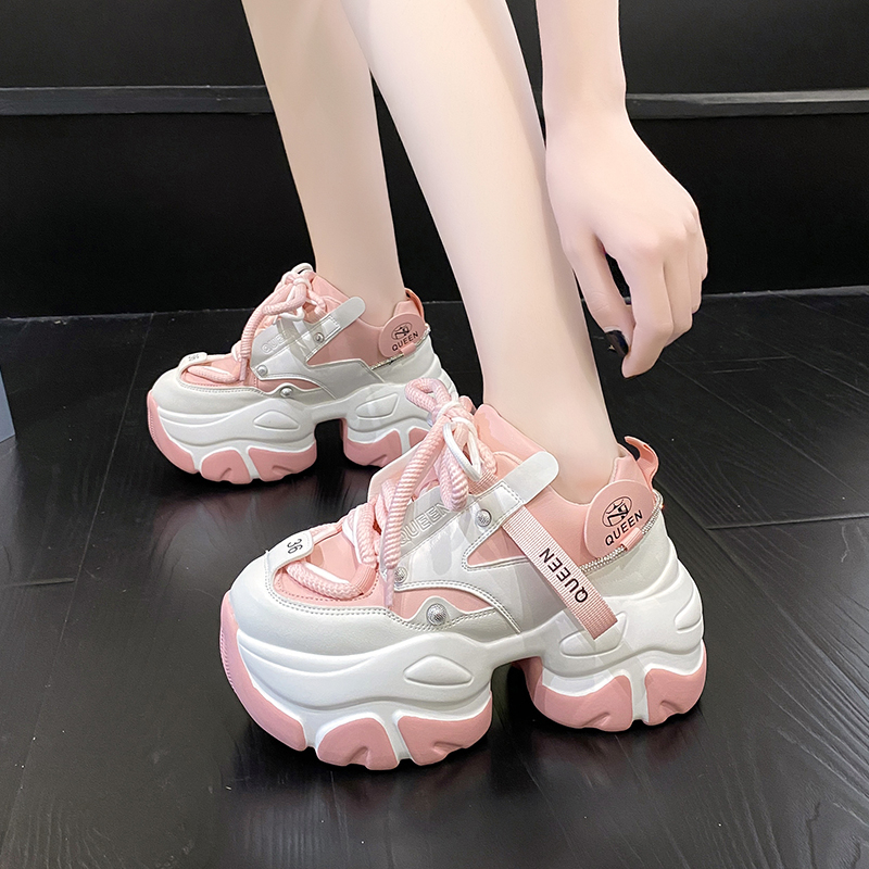 2023 Spring Women's Platform Dad Shoes - Breathable Mesh Thick Sole Casual Sneakers for Short Stature, Trendy Sports Footwear 2023 Spring Women's Platform Dad Shoes - Breathable Mesh Thick Sole Casual Sneakers for Short Stature, Trendy Sports Footwear