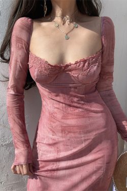 2024 Spring/Summer Fairy Dress - French Lace Corset-Style Bodycon Dress for Women - Sexy Vacation Outfit