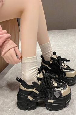 2024 Women's Dad Shoes - Trendy Casual Thick-Soled Brown Sneakers for Autumn, Lightweight Height-Increasing Design