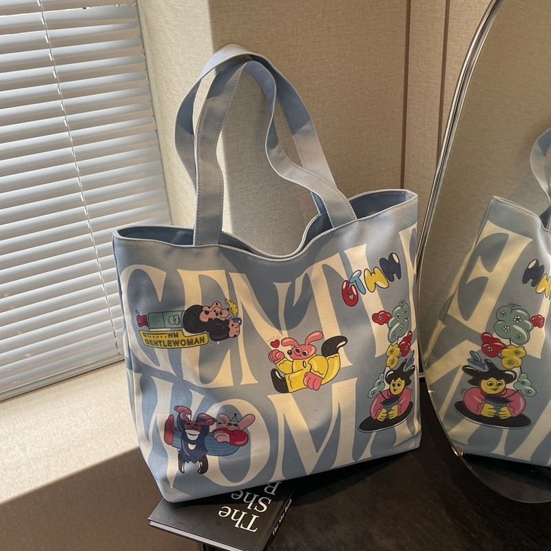 2025 Cartoon Letter Canvas Tote Bag for Women, Large Capacity Shoulder Bag for Class, Commuting, and Short Trips 2025 Cartoon Letter Canvas Tote Bag for Women, Large Capacity Shoulder Bag for Class, Commuting, and Short Trips