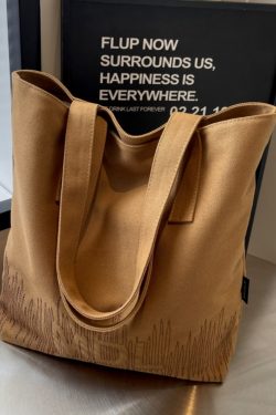 2025 Embroidered Canvas Tote Bag for Women - Versatile Student Shoulder Bag for Class & Commuting