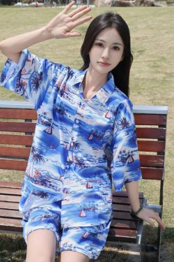 2025 Floral Short Sleeve Shirt for Girls - Unique Cartoon Hawaiian Vacation Top - Trendy Beachwear