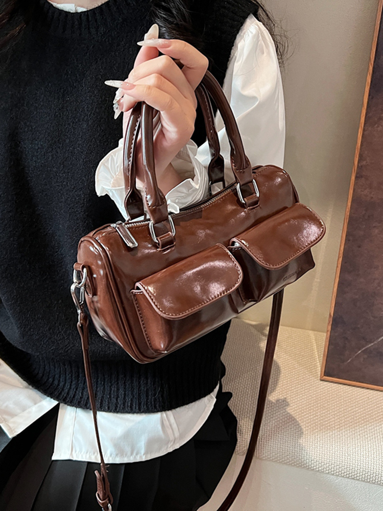 2025 French Vintage Handbag for Women - Oil Wax Leather Small Square Crossbody Bag for Spring/Summer - High-End Shoulder Bag 2025 French Vintage Handbag for Women - Oil Wax Leather Small Square Crossbody Bag for Spring/Summer - High-End Shoulder Bag