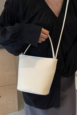 2025 Korean Style Handheld Water Bucket Bag for Women - Minimalist Casual Shoulder Bag with Trendy Versatile Design