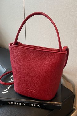 2025 Korean Style Handheld Water Bucket Bag for Women - Minimalist Casual Shoulder Bag with Trendy Versatile Design