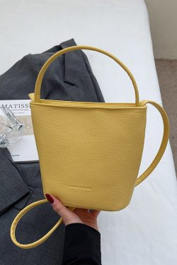 2025 Korean Style Handheld Water Bucket Bag for Women - Minimalist Casual Shoulder Bag with Trendy Versatile Design