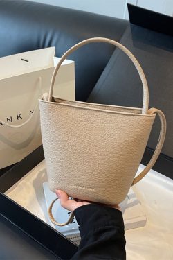 2025 Korean Style Handheld Water Bucket Bag for Women - Minimalist Casual Shoulder Bag with Trendy Versatile Design