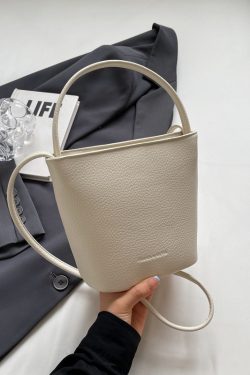 2025 Korean Style Handheld Water Bucket Bag for Women - Minimalist Casual Shoulder Bag with Trendy Versatile Design