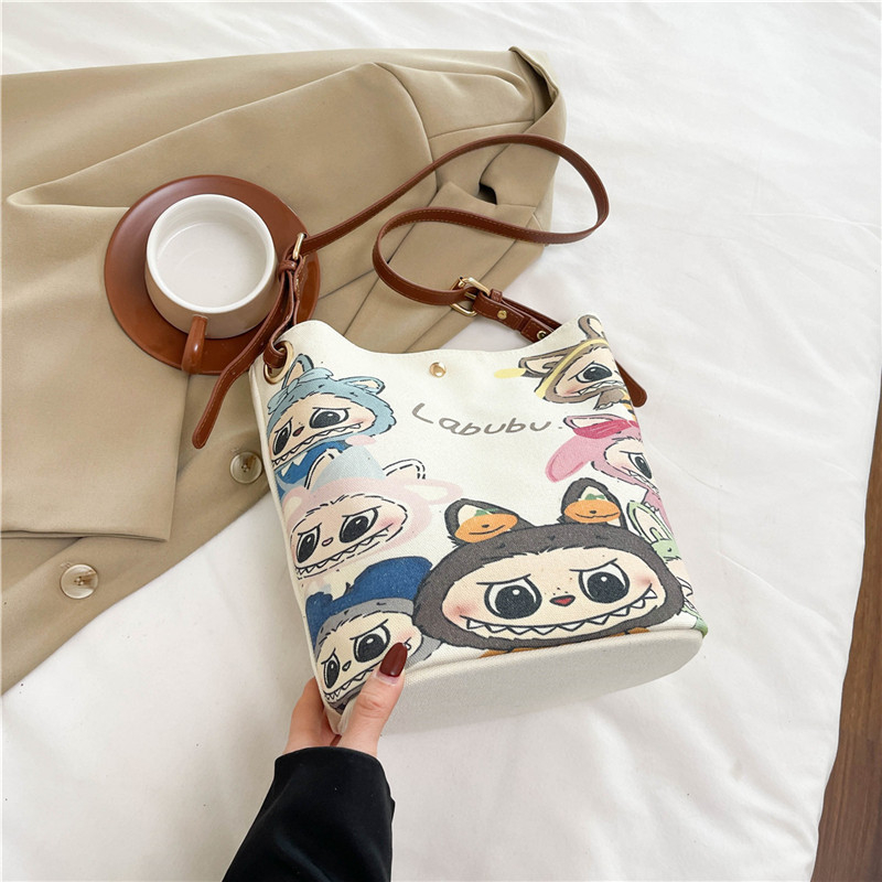 2025 Large Capacity Canvas Bucket Bag for Women - Cute Shoulder Crossbody Commuting Bag for Spring and Summer 2025 Large Capacity Canvas Bucket Bag for Women - Cute Shoulder Crossbody Commuting Bag for Spring and Summer