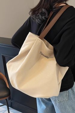 2025 Minimalist Casual Canvas Tote Bag for Women - Versatile Large Capacity Commuting Shoulder Handbag