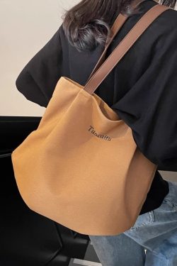 2025 Minimalist Casual Canvas Tote Bag for Women - Versatile Large Capacity Commuting Shoulder Handbag