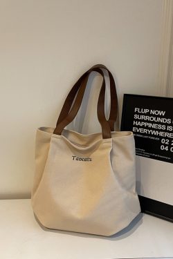 2025 Minimalist Casual Canvas Tote Bag for Women - Versatile Large Capacity Commuting Shoulder Handbag