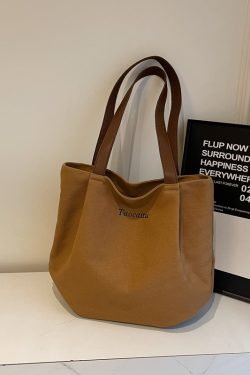 2025 Minimalist Casual Canvas Tote Bag for Women - Versatile Large Capacity Commuting Shoulder Handbag