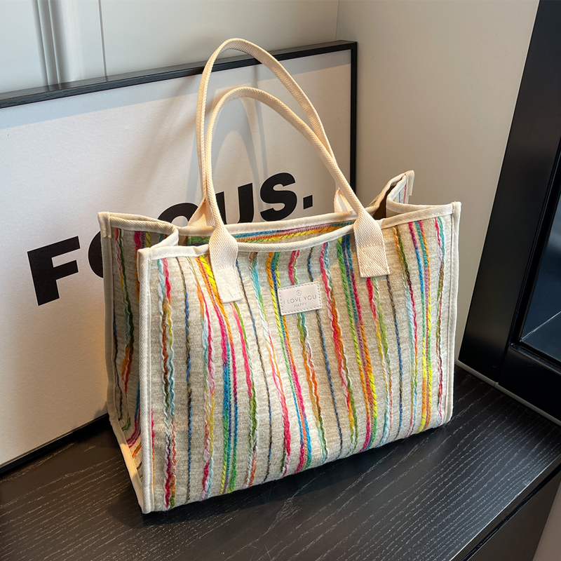 2025 New Fashion Single-Shoulder Canvas Tote Bag for Women, Large Capacity Portable Shopping and Commuting Bag 2025 New Fashion Single-Shoulder Canvas Tote Bag for Women, Large Capacity Portable Shopping and Commuting Bag