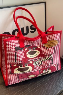 2025 New Fashion Single-Shoulder Canvas Tote Bag for Women, Large Capacity Portable Shopping and Commuting Bag