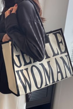 2025 New Fashion Single-Shoulder Canvas Tote Bag for Women, Large Capacity Portable Shopping and Commuting Bag