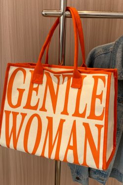 2025 New Fashion Single-Shoulder Canvas Tote Bag for Women, Large Capacity Portable Shopping and Commuting Bag