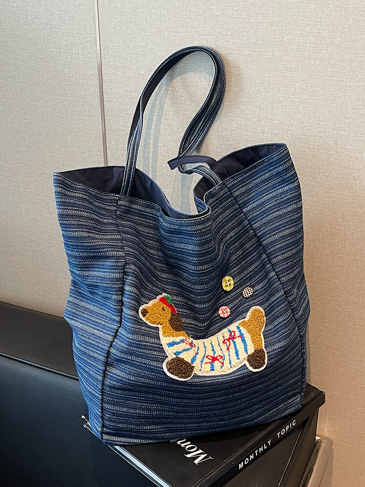 2025 Spring Summer Striped Canvas Shoulder Tote Bag - Cute Large Capacity Casual Commuting Bag for Women 2025 Spring Summer Striped Canvas Shoulder Tote Bag - Cute Large Capacity Casual Commuting Bag for Women