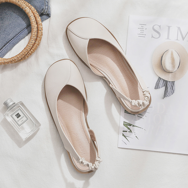 2025 Spring/Summer Sheepskin Evening Shoes for Women - Fairy Style Flat Lazy Half Slippers for Outdoor Wear 2025 Spring/Summer Sheepskin Evening Shoes for Women - Fairy Style Flat Lazy Half Slippers for Outdoor Wear