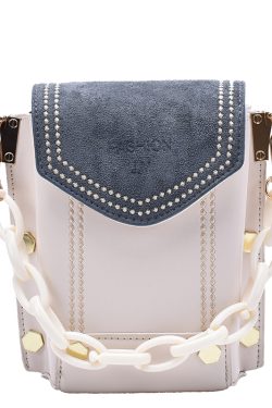 2025 Spring/Summer Women's Color-Blocking Crossbody Bag - Versatile Small Square Handbag for High-End Fashion