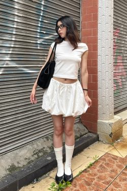 2025 Summer Ballet Girl Style White Versatile Skirt for Women - Flattering Lengthening Design for Elegant Looks