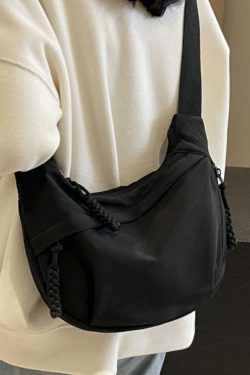 2025 Summer Candy Color Nylon Shoulder Dumpling Bag for Women, Large Capacity Versatile Crossbody Chest Bag