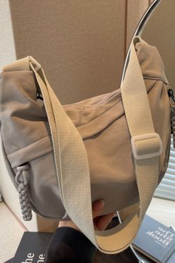 2025 Summer Candy Color Nylon Shoulder Dumpling Bag for Women, Large Capacity Versatile Crossbody Chest Bag