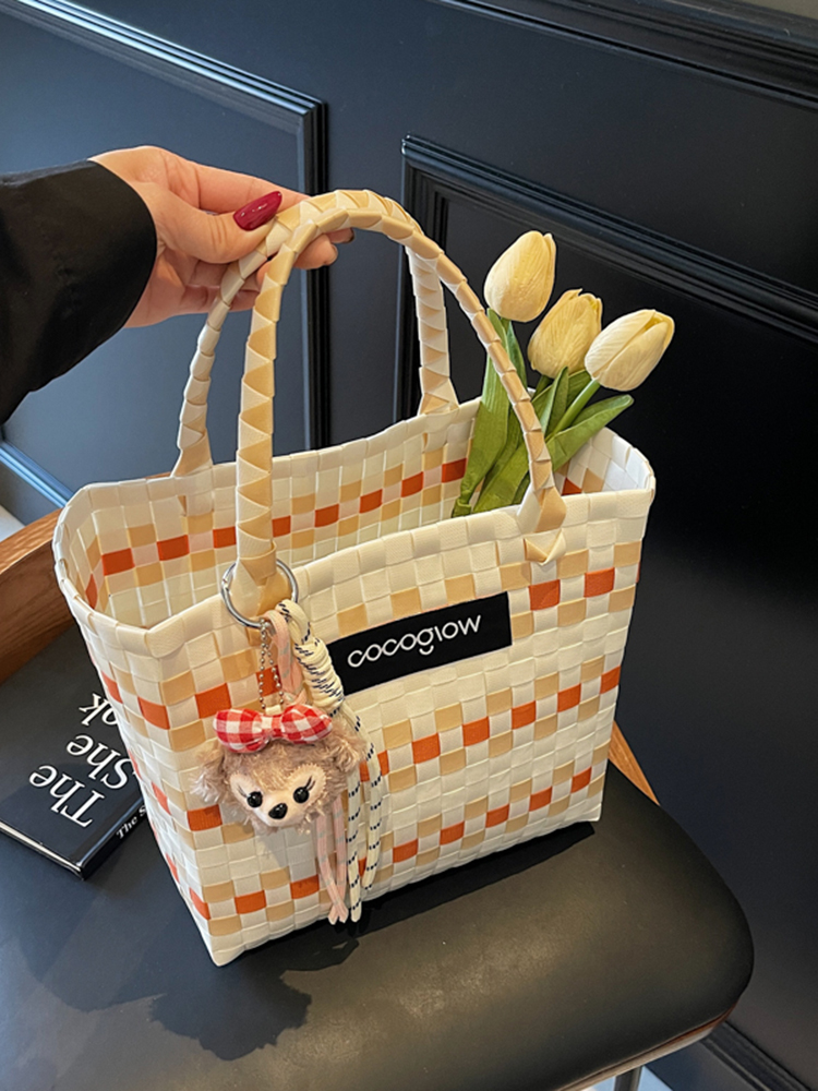 2025 Summer Fashion Woven Handheld Bag for Women - Stylish Bamboo Vegetable Basket for Beach Vacation 2025 Summer Fashion Woven Handheld Bag for Women - Stylish Bamboo Vegetable Basket for Beach Vacation