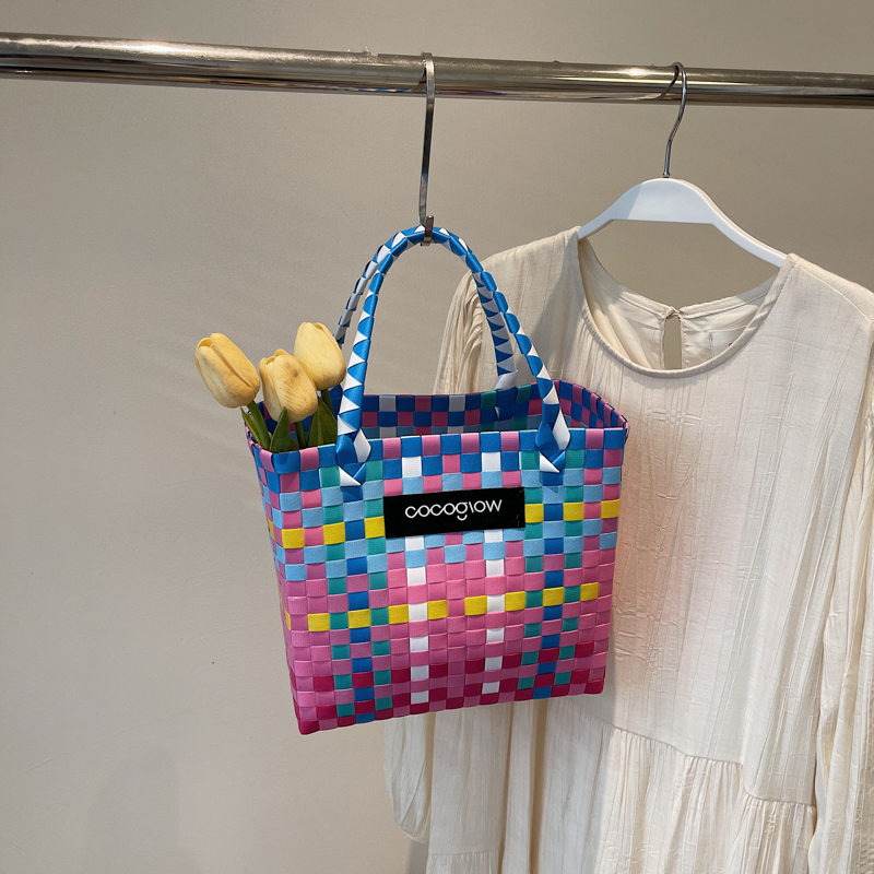 2025 Summer Fashion Woven Handheld Bag for Women - Stylish Bamboo Vegetable Basket for Beach Vacation 2025 Summer Fashion Woven Handheld Bag for Women - Stylish Bamboo Vegetable Basket for Beach Vacation