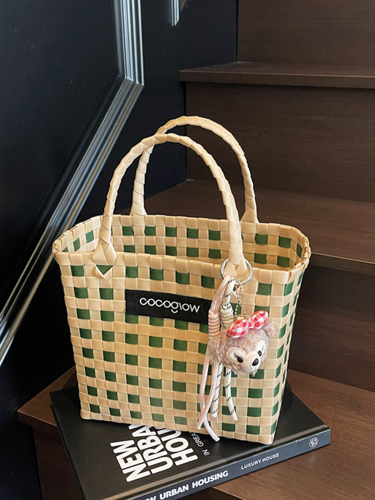 2025 Summer Fashion Woven Handheld Bag for Women - Stylish Bamboo Vegetable Basket for Beach Vacation 2025 Summer Fashion Woven Handheld Bag for Women - Stylish Bamboo Vegetable Basket for Beach Vacation